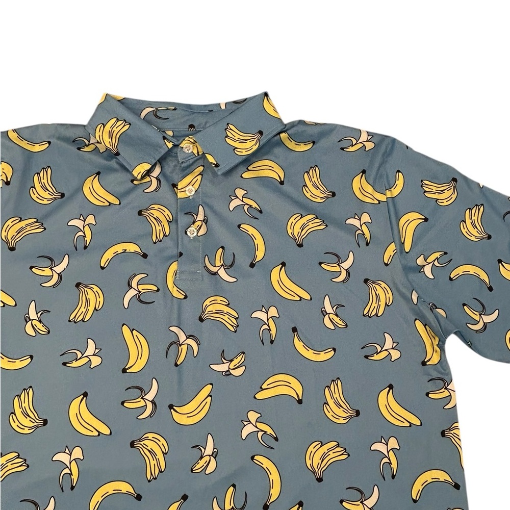 Proud 90 Men’s Bananas Golf Performance Polo L Casual Athleisure‎